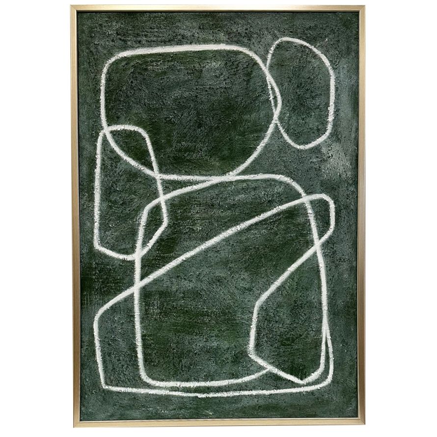 アートフレーム グリーンｘホワイトライン　73×103cm　縦横設置可