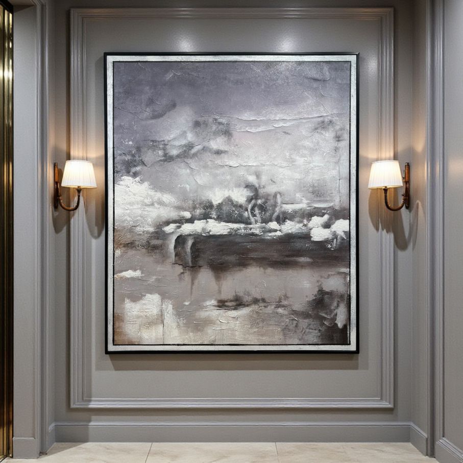 大型アートフレーム セレニティ 153×183cm モノトーン