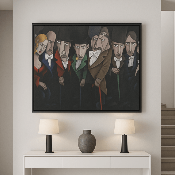 アートフレーム　舞踏会 抽象モダン 93×123cm