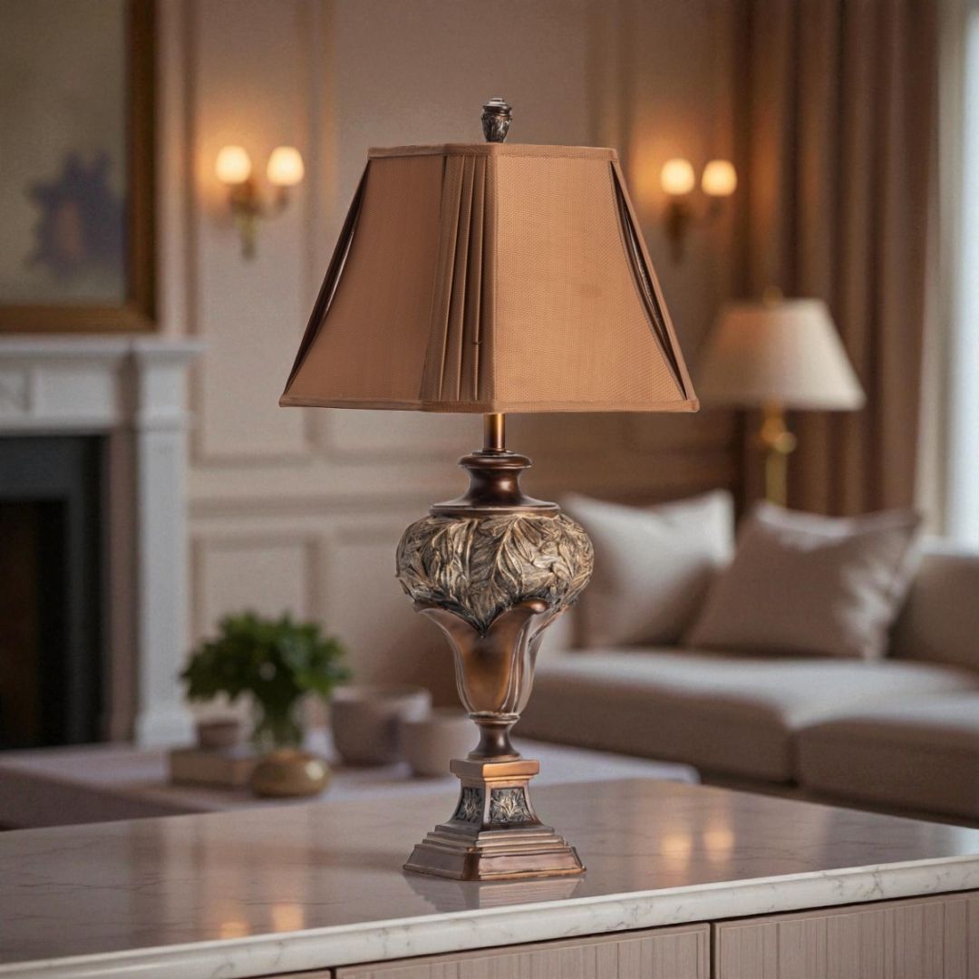 クラシックなブロンズのテーブルランプ H81cm