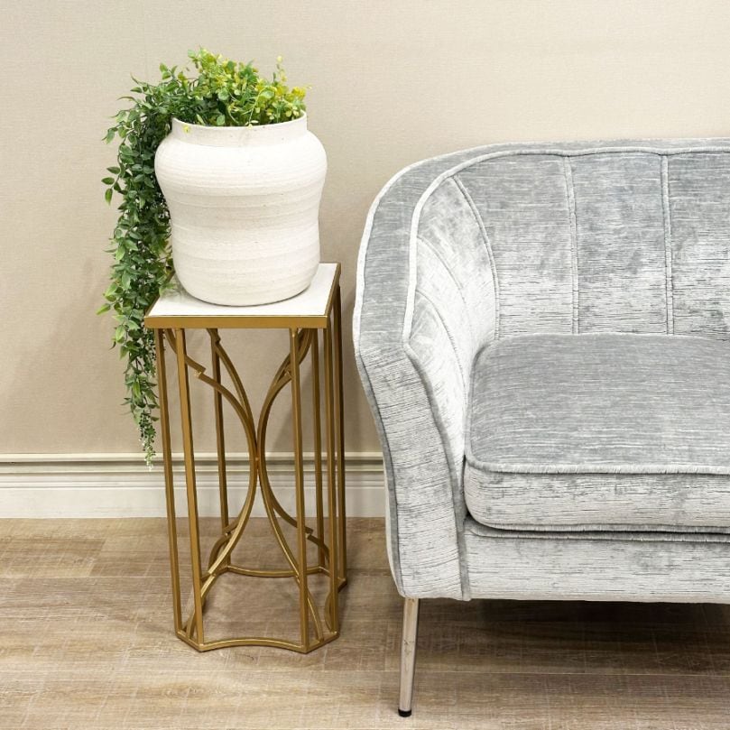 大理石 × エレガントゴールド 花台 高さ59cm | 全ての商品 |インテリア