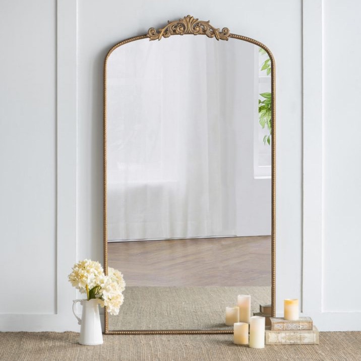 アンティーク調 ゴールドフレーム ウォールミラー 高さ168cm