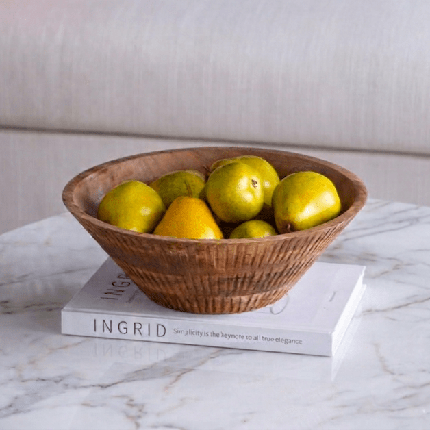 ウッドデコレーションボウル 幅30cm 木製