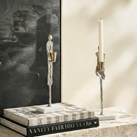 ゴールド キャンドルスタンド 高さ39cm テーパーキャンドル用