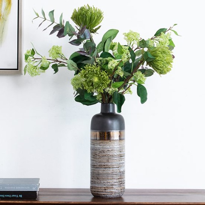 セラミック花瓶 高さ39cm モダン フラワーベース