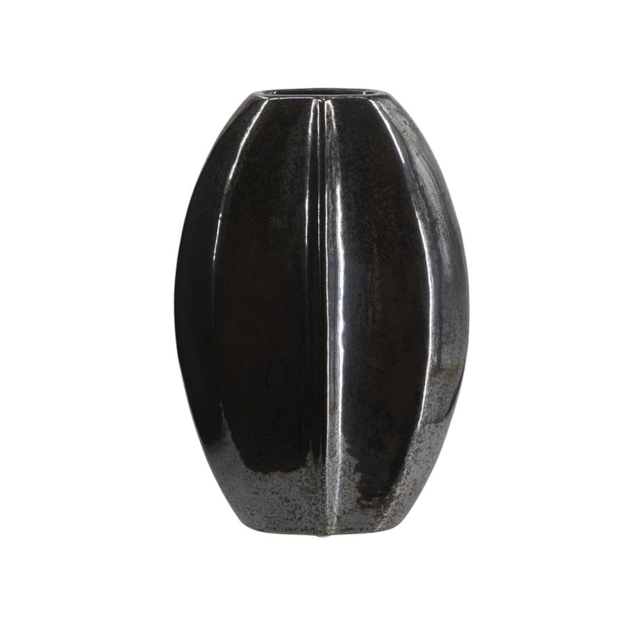 メタリックフラワーベース 高さ41cm ブラック