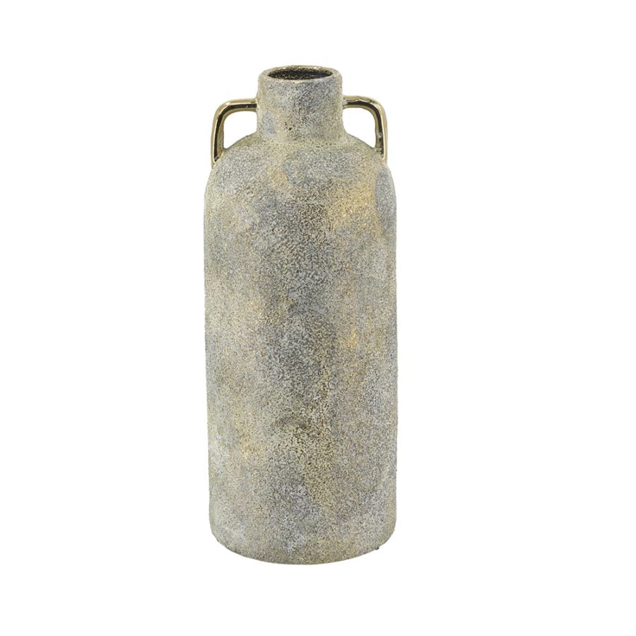 ブルーグレーフラワーベース 高さ40cm アンフォラ型