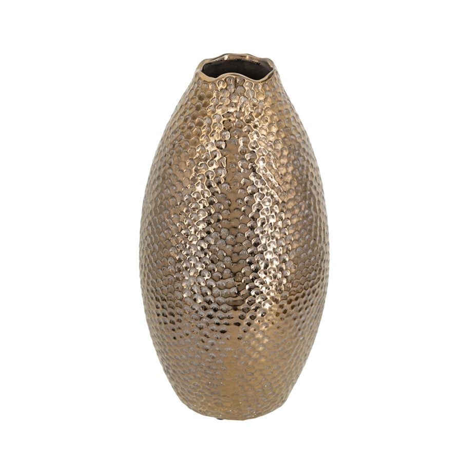 槌目ブロンズフラワーベース 高さ35cm