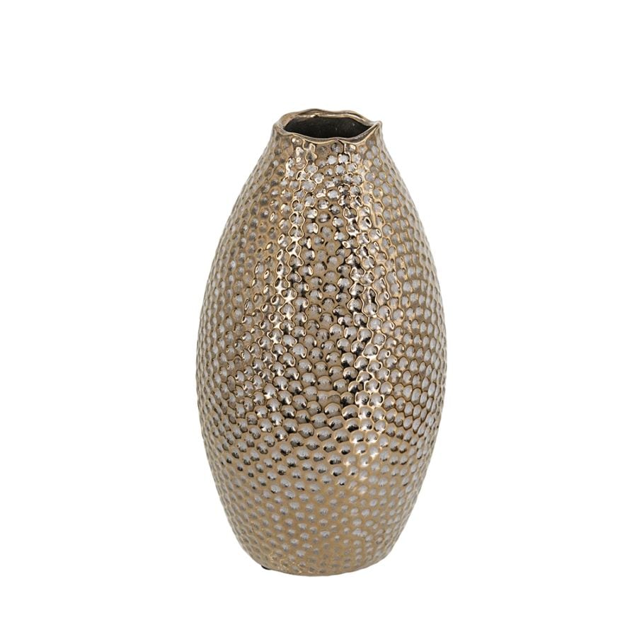 槌目ブロンズフラワーベース 高さ28cm