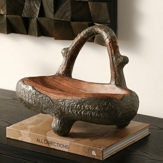 バスケット風トレイ 幅34cm ハンドル付き