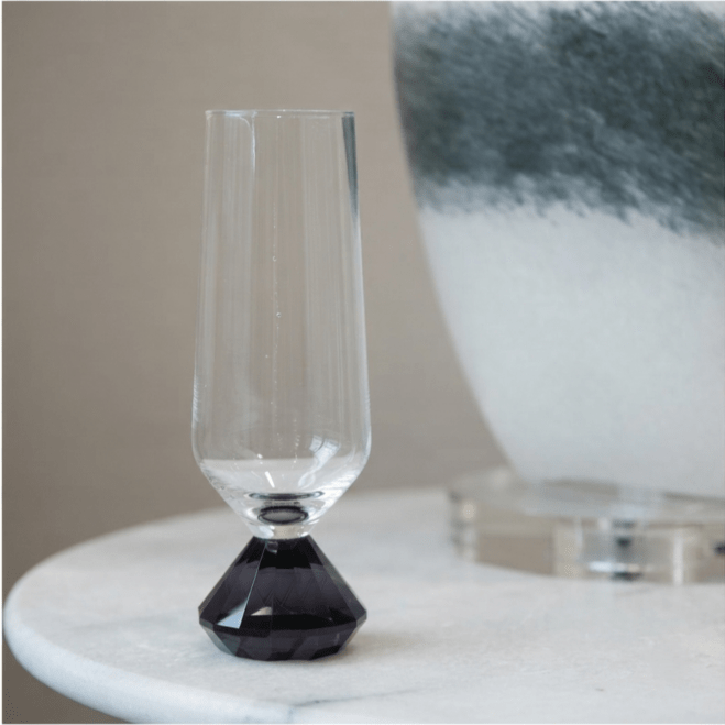ブラックベース ガラスグラス 250mL 高さ18cm 2個セット