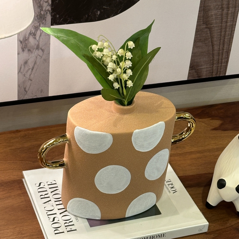 ポップセラミックベース ミドルタイプ オレンジ | デコレーション,花瓶