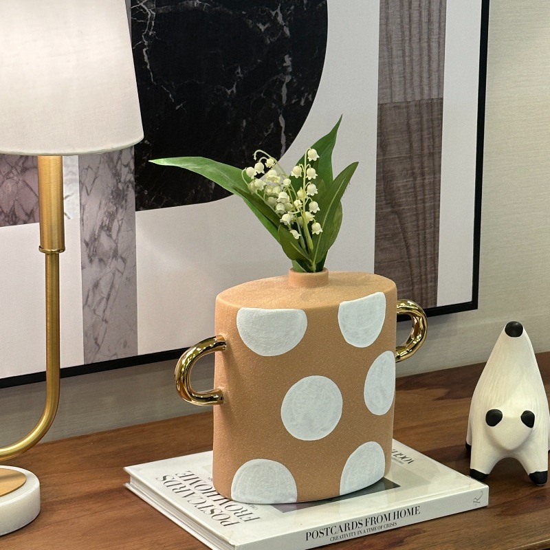 ポップセラミックベース ミドルタイプ オレンジ | デコレーション,花瓶