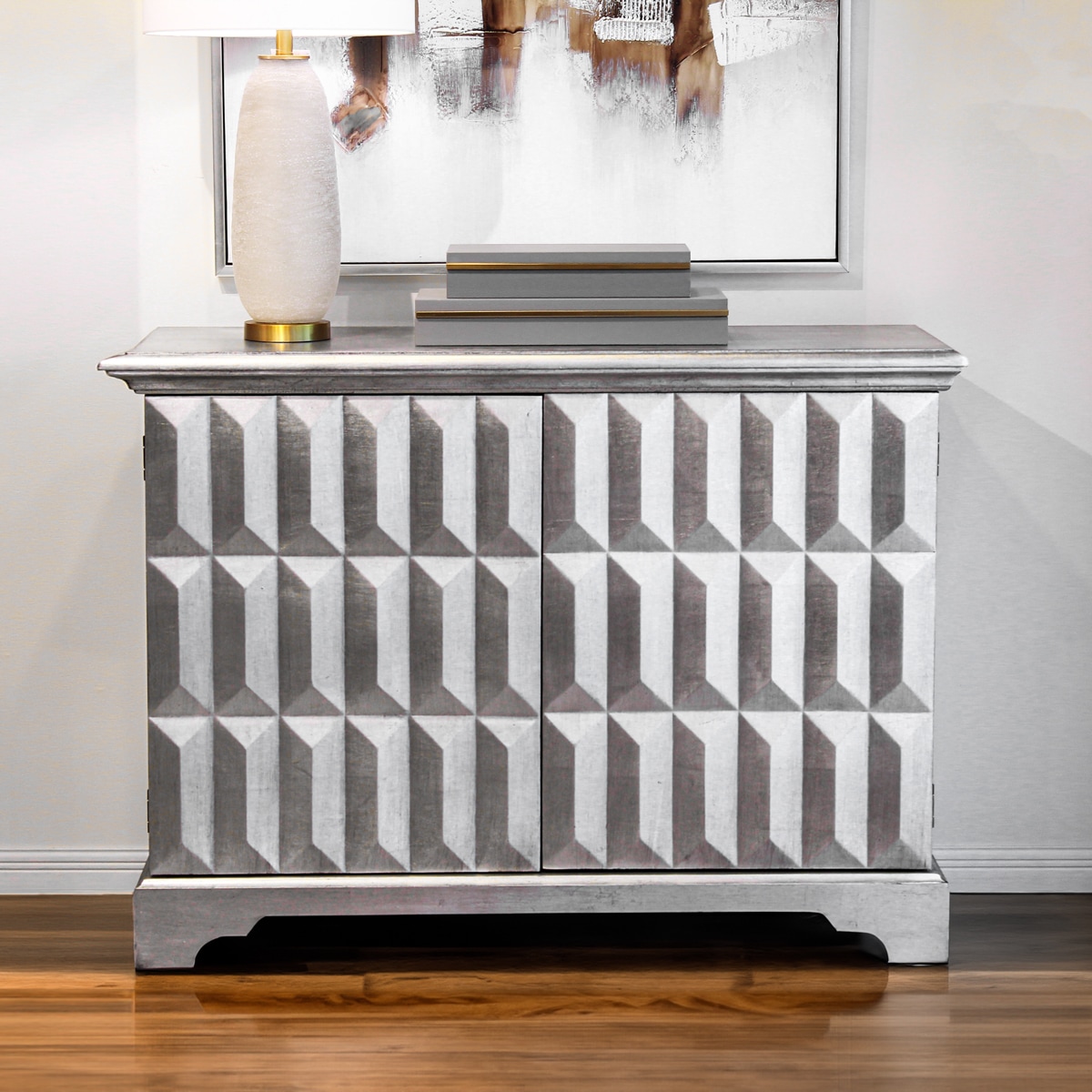 シルバーキャビネット 幅120cm | 家具,収納 |インテリア雑貨や家具を