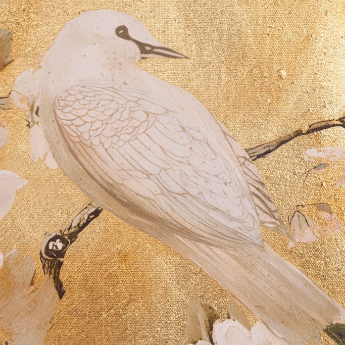 花と鳥ウォールアート 約98cm | Paris style コレクション |インテリア