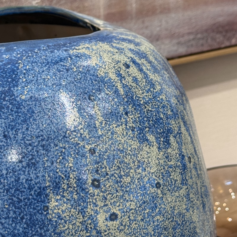 ブルーグリーン 陶器フラワーベース 高さ33.5cm | デコレーション,花瓶