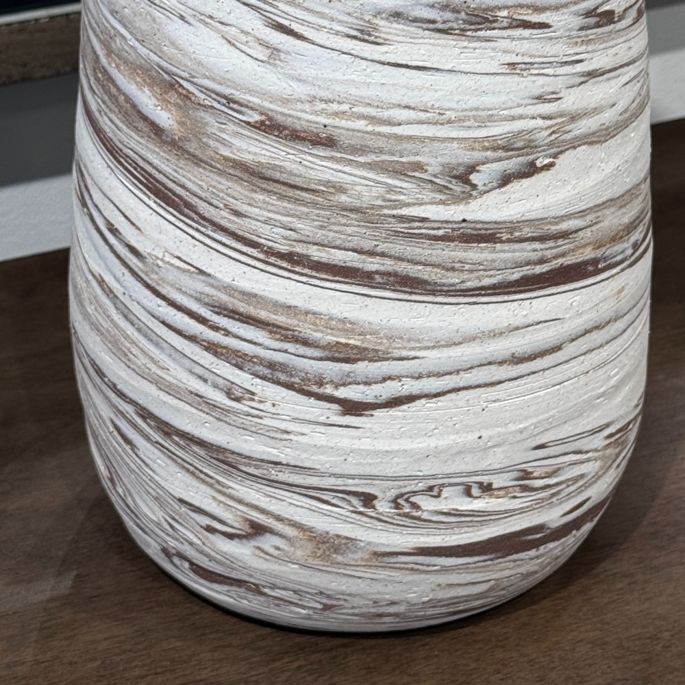 ブラウンマーブル 陶器フラワーベース 高さ32.4cm | デコレーション