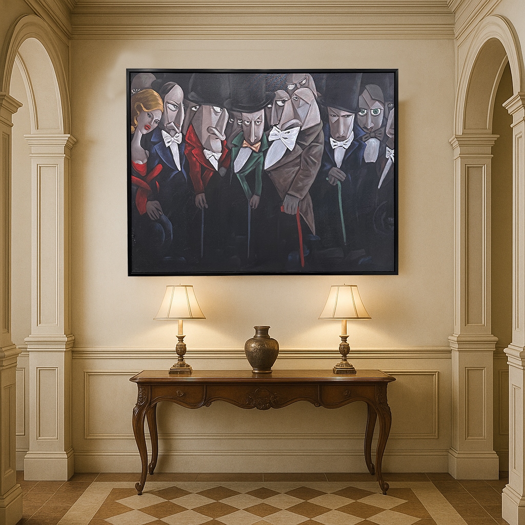 アートフレーム 舞踏会 抽象モダン 93×123cm | ウォールインテリア