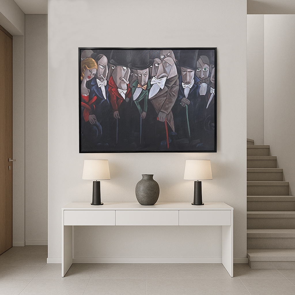 アートフレーム 舞踏会 抽象モダン 93×123cm | ウォールインテリア