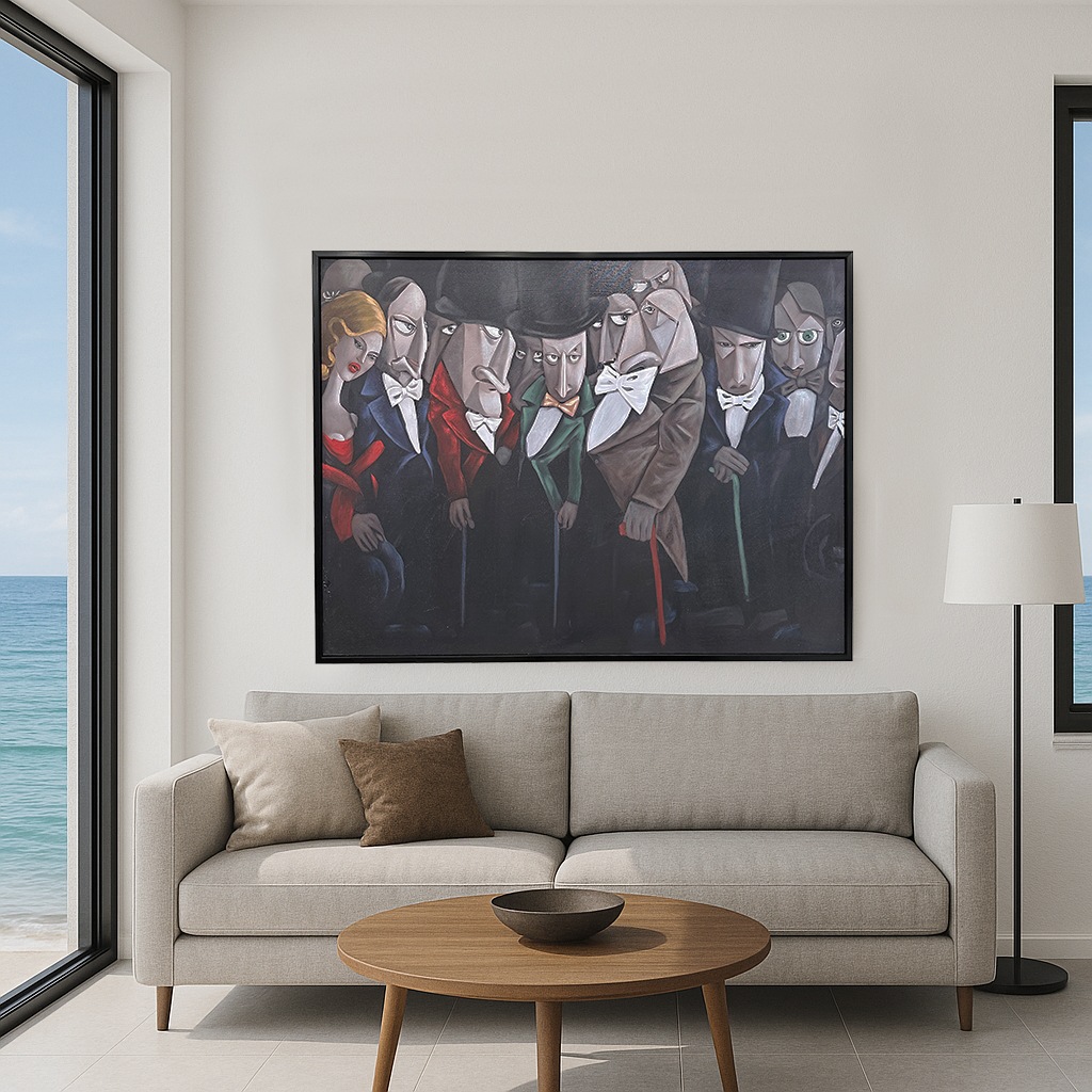 アートフレーム 舞踏会 抽象モダン 93×123cm | ウォールインテリア