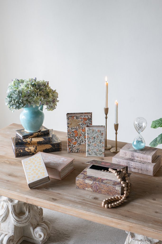 建築スケッチ風 アンティーク調 ブックボックス 大小セット