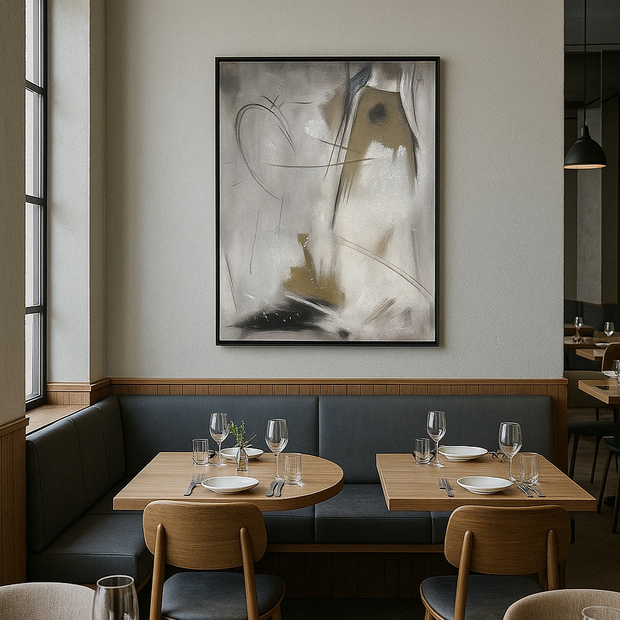 アートフレーム エレガンス 抽象画 93×123cm 縦横設置可能 | ウォール