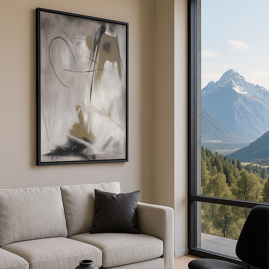 アートフレーム エレガンス 抽象画 93×123cm 縦横設置可能 | ウォール