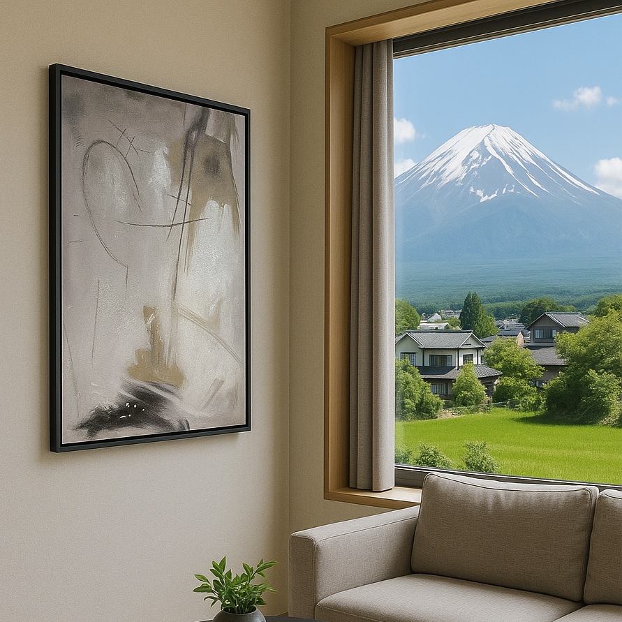 アートフレーム エレガンス 抽象画 93×123cm 縦横設置可能 | ウォール