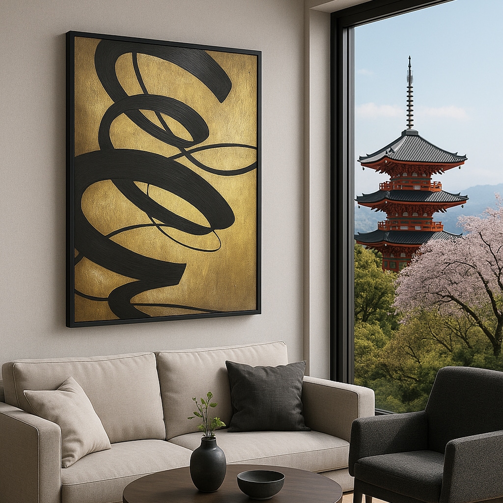 アートフレーム ブラックリボン 123×93cm 縦横設置可能 | ウォール