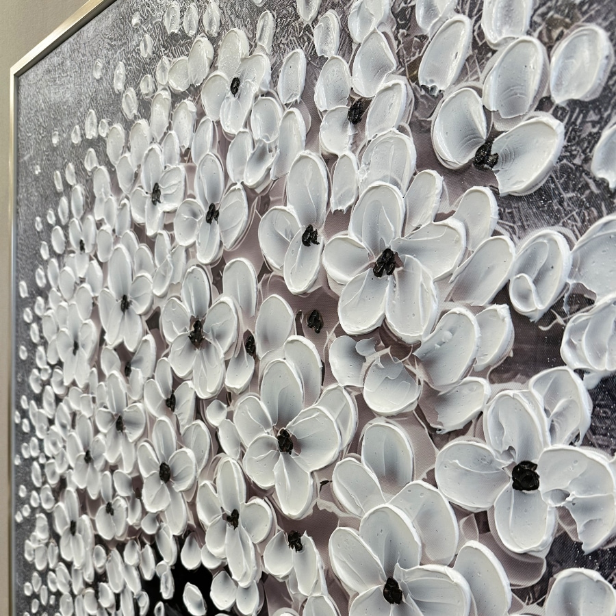 アートフレーム ホワイトブロッサム 103×103cm | ウォールアート