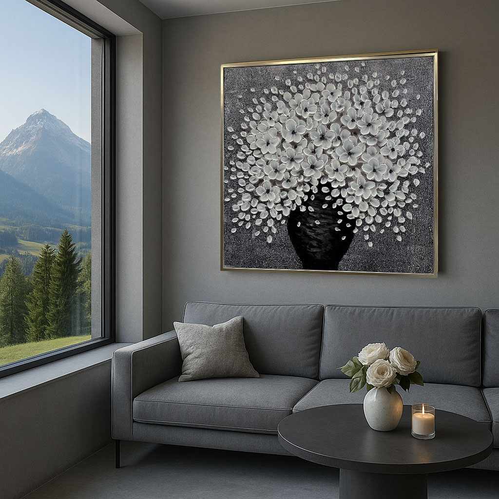 室内の静物画 油彩 白色フレーム 室内の静物画 油彩 白色フレーム 室内の静物画 油彩 白色フレーム