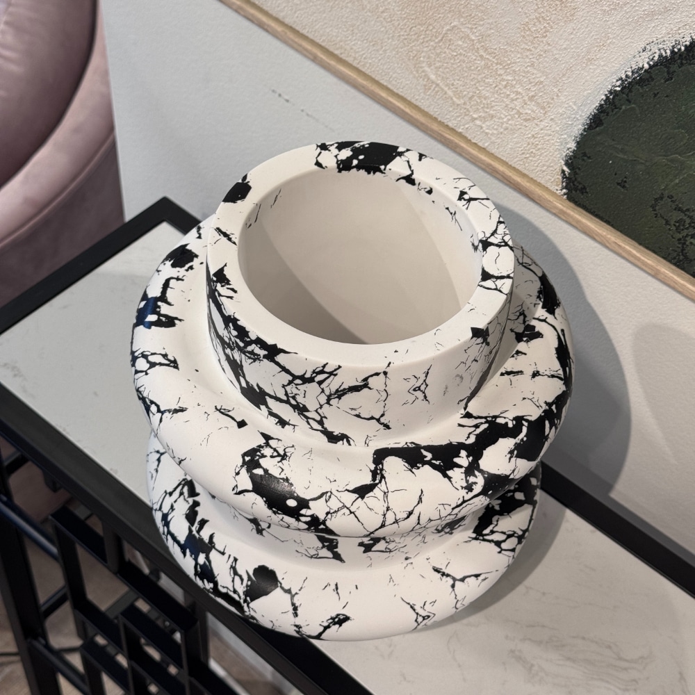 モノトーンマーブルベース 高さ27cm | デコレーション,花瓶