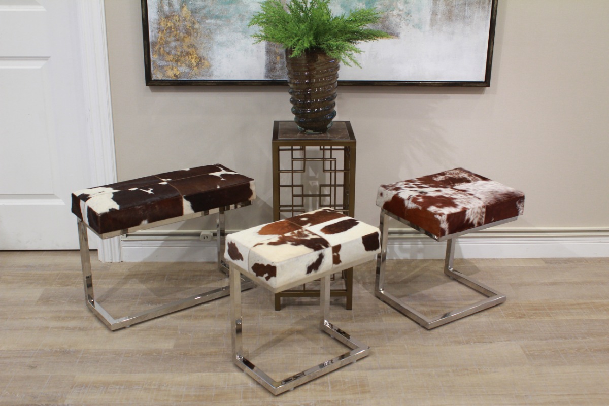 リアルファースツール ブラウン/ホワイト | リアルファースツール