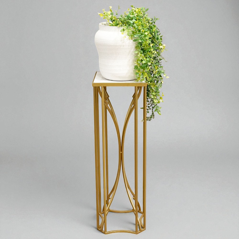 大理石 × エレガントゴールド 花台 高さ87cm | 全ての商品 |インテリア