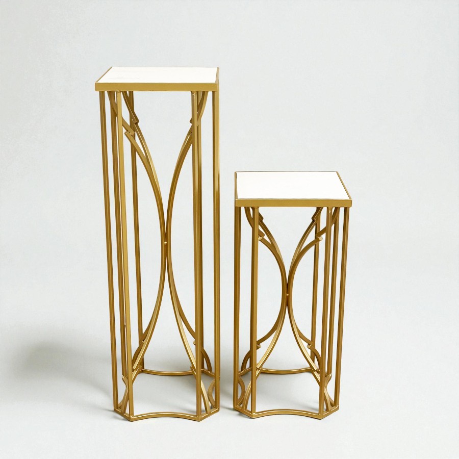 大理石 × エレガントゴールド 花台 高さ59cm | 全ての商品 |インテリア