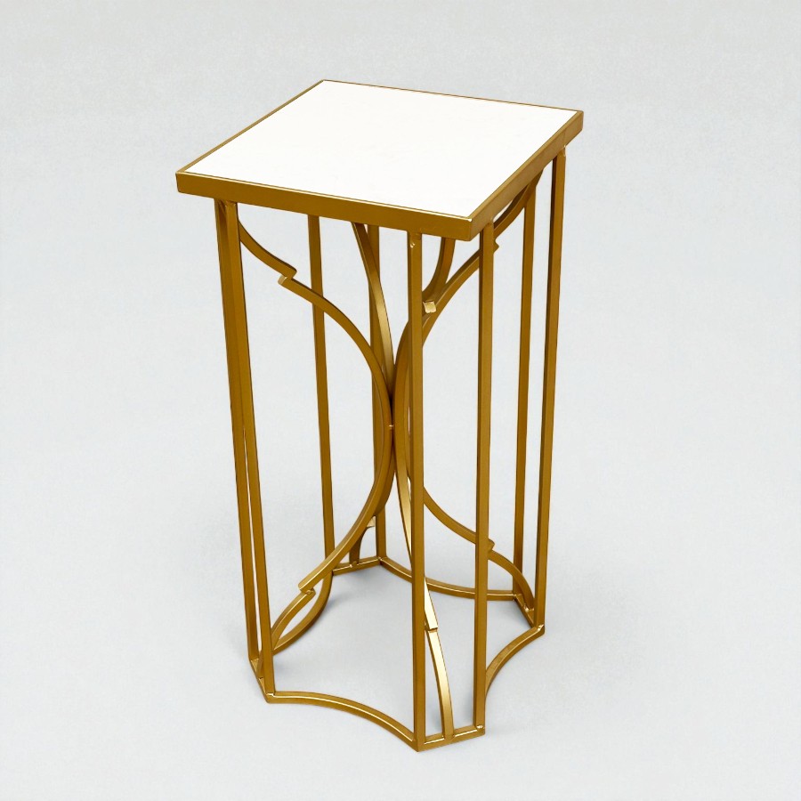 大理石 × エレガントゴールド 花台 高さ59cm | 全ての商品 |インテリア