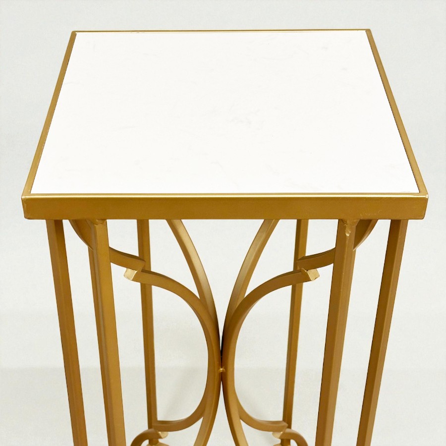 大理石 × エレガントゴールド 花台 高さ59cm | 全ての商品 |インテリア