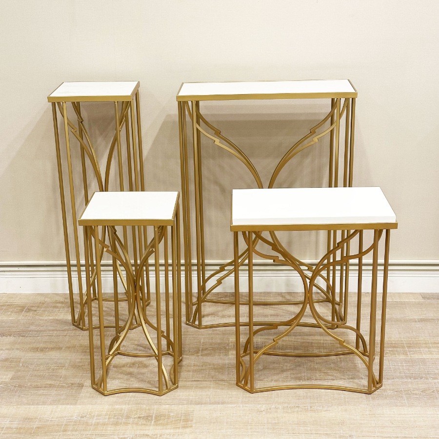 大理石 × エレガントゴールド 花台 高さ59cm | 全ての商品 |インテリア