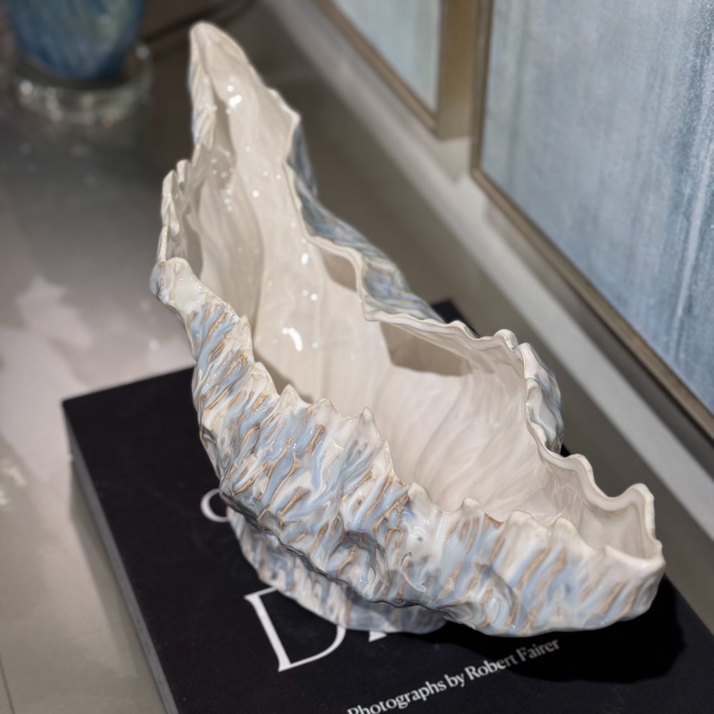 フラワーベース 幅47cm 横長デザイン グレージュ | デコレーション