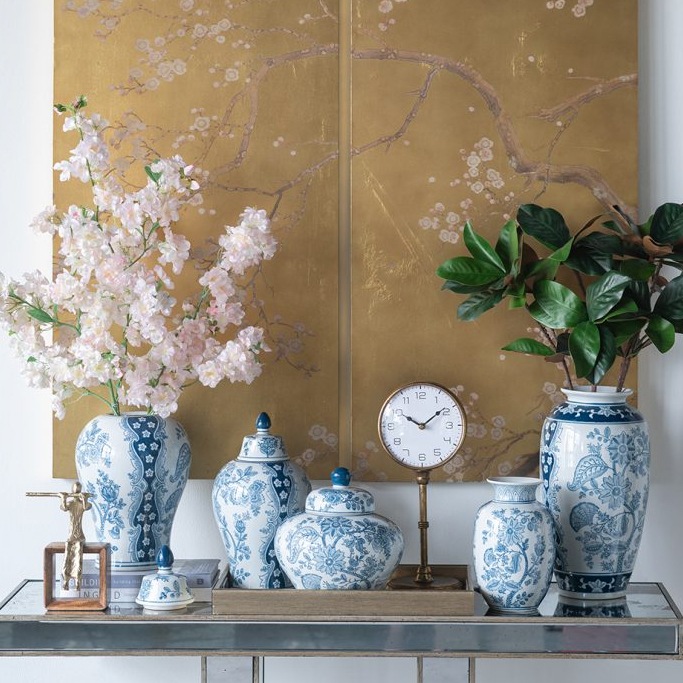 新品セール　シノワズリ クラシックモダン・花瓶・磁器　送料無料 シノワズリ クラシックモダン 花瓶 飾り壺 陶磁器 モダン 花器