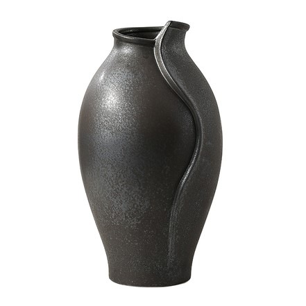 BKB セラミックス ☆barrel ブラック／ターコイズ 鉢 プランター