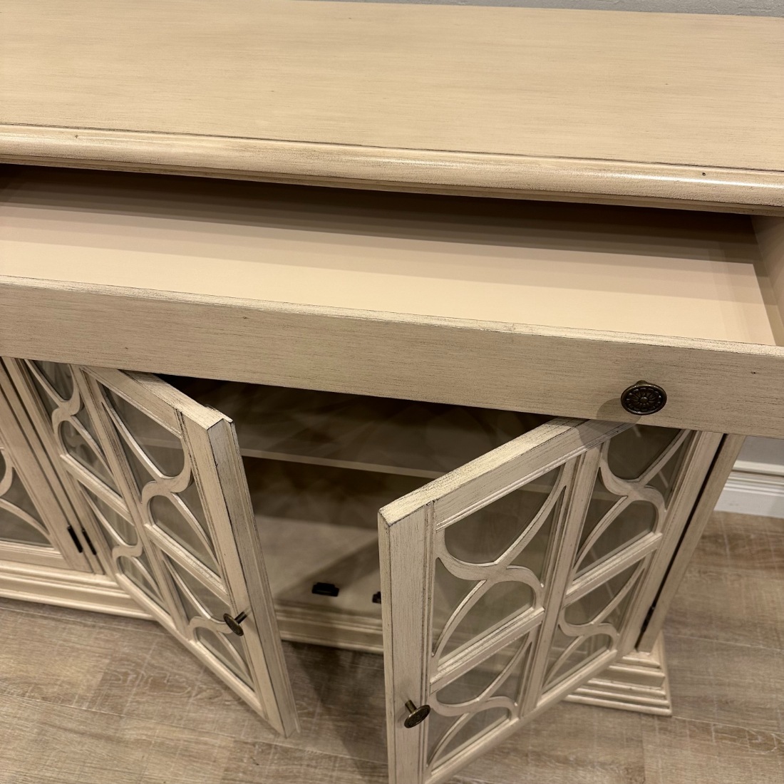 アンティーク調 ガラスキャビネット サイドボード | 家具,収納