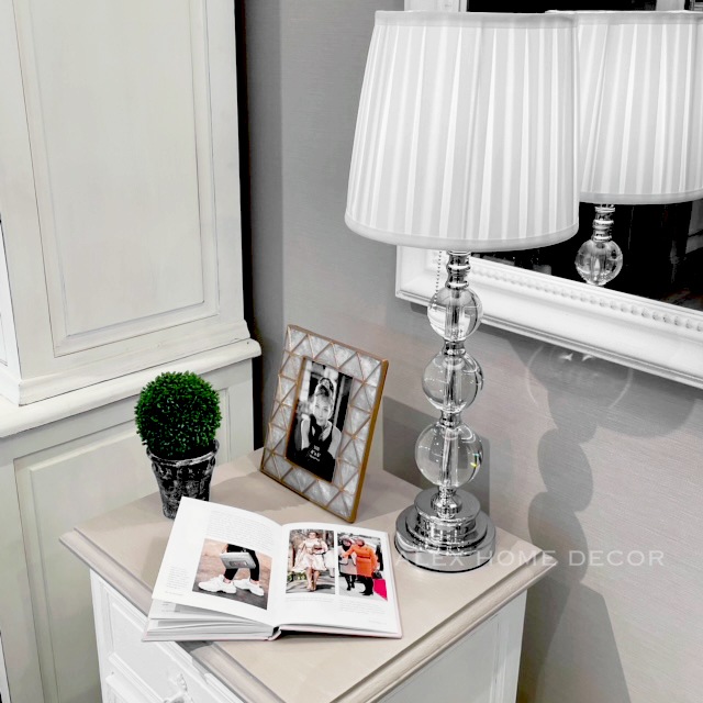 クリアボール テーブルランプ ホワイトプリーツシェード | ライト