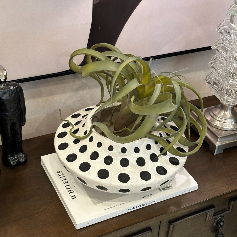 花瓶 和モダン モノトーン 高級 花器 おしゃれ フラワーベース 陶器 水玉 22_000000002444.jpg?1708847598