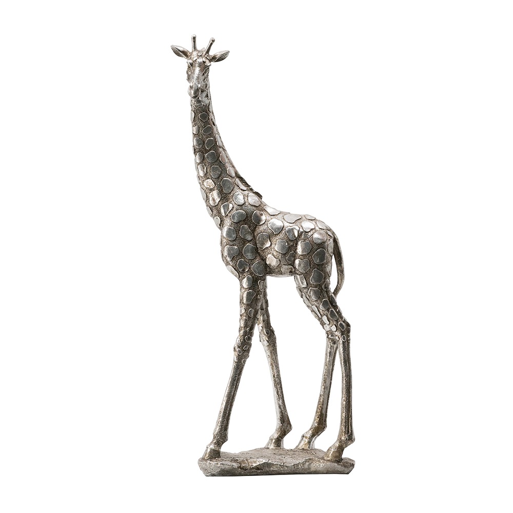 キリンのオブジェ シルバー 高さ47cm | 全ての商品 |インテリア