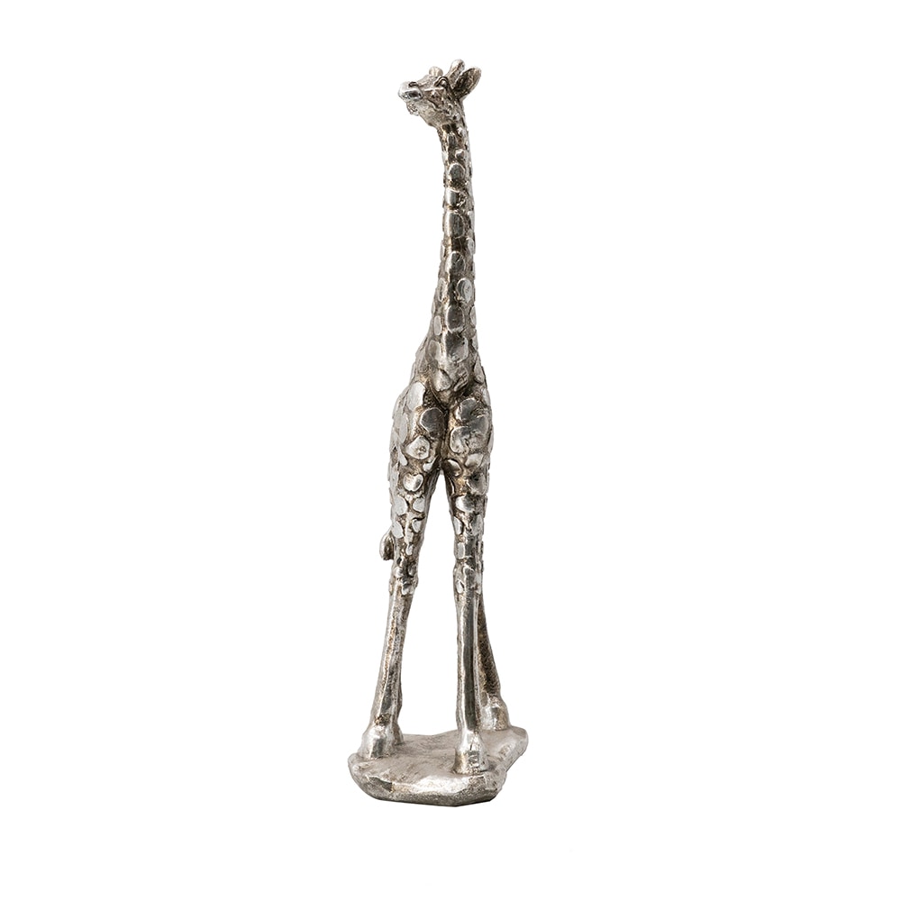 キリンのオブジェ シルバー 高さ35cm | インテリア