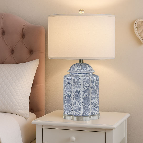 シノワズリ調 磁器テーブルランプ 高さ58cm | ライト,テーブルランプ