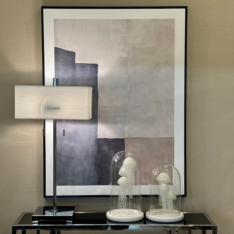 クラゲオブジェ ショートタイプ ガラス 水槽型 H25.5cm シリコン