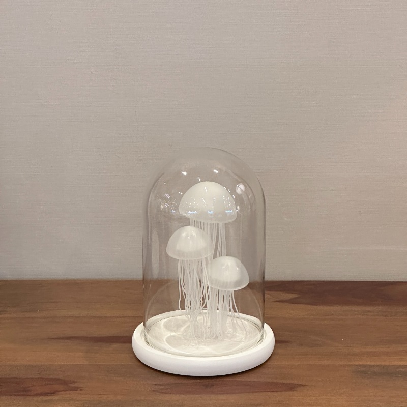 ★オーナメントガラス 水泡 クラゲデザイン 置物 2個セット a0410 ☆オーナメントガラス 水泡 クラゲデザイン 置物 2個セット a0410