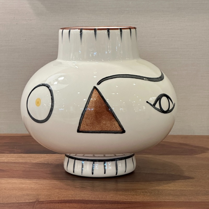 アートフェイスデザイン セラミックフラワーベース ホワイト φ18